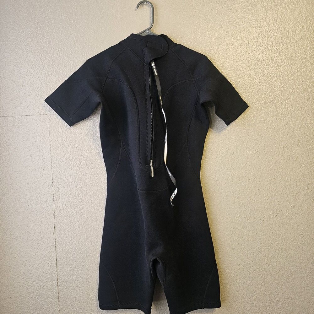 ABAHUB Women Shorty Wetsuit Large Black Neoprene Springsuit Surf Swim Dive EE743